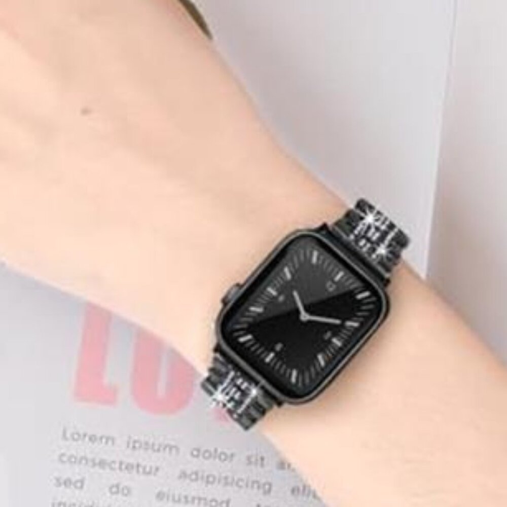 NEW Black Rhinestone Apple Watch band - Picture 3 of 6